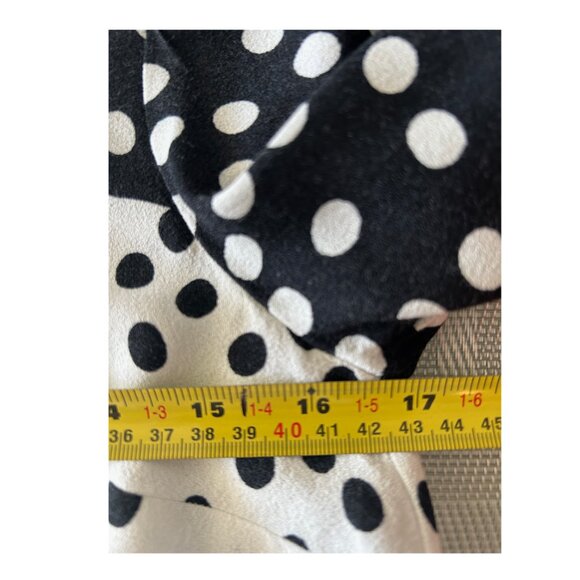 LK Bennet Black Cream Polka Dot Top Sz 6 - Picture 6 of 6